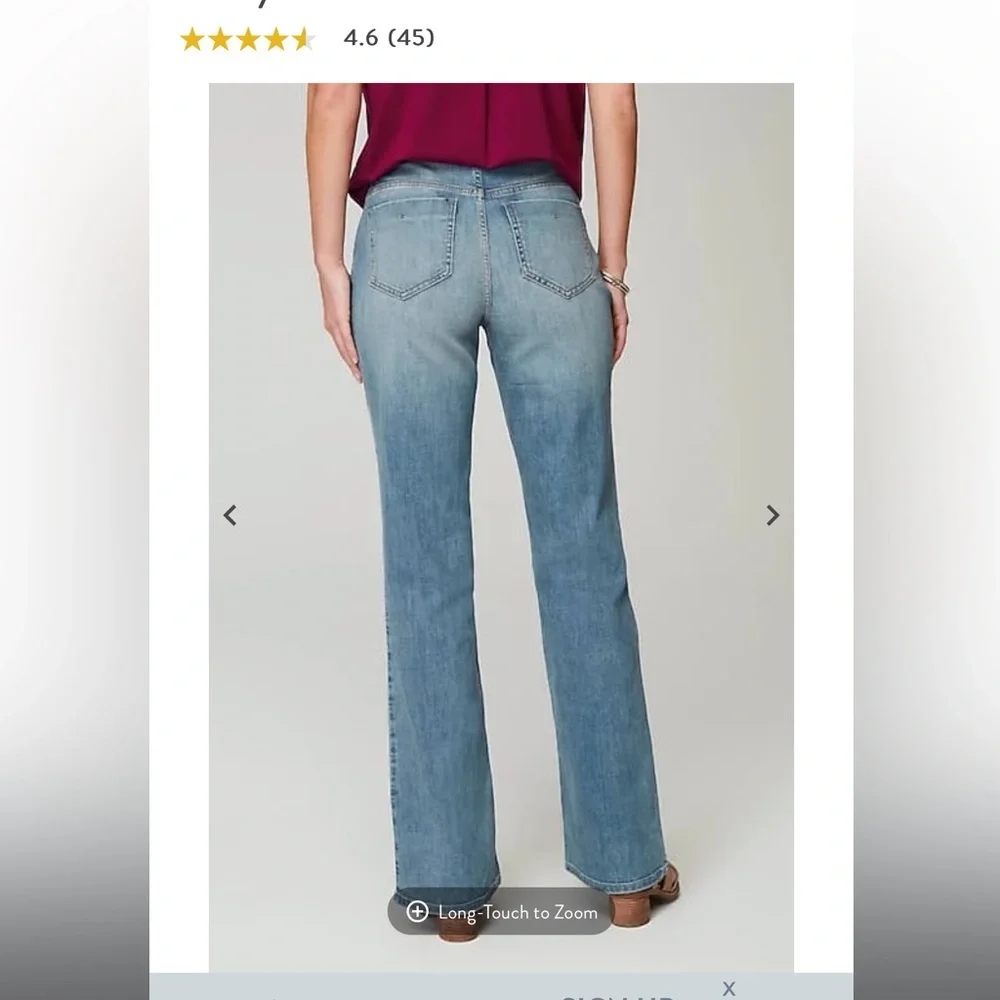 JJill Barely Flare jeans, misses 6, EUC - Picture 13 of 16